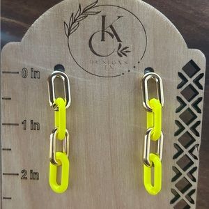 NEW Neon Yellow Earrings